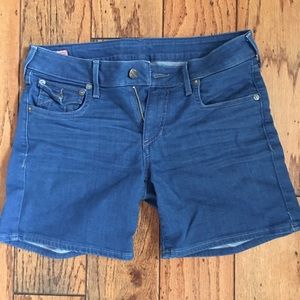 True Religion light in color denim shorts